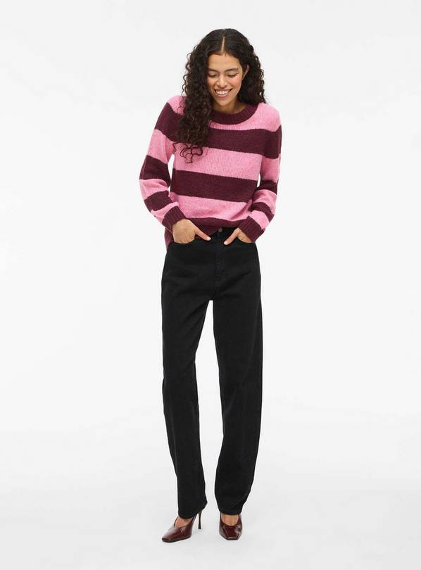 VILA Polana New Long Sleeved Stripe Knit Top S